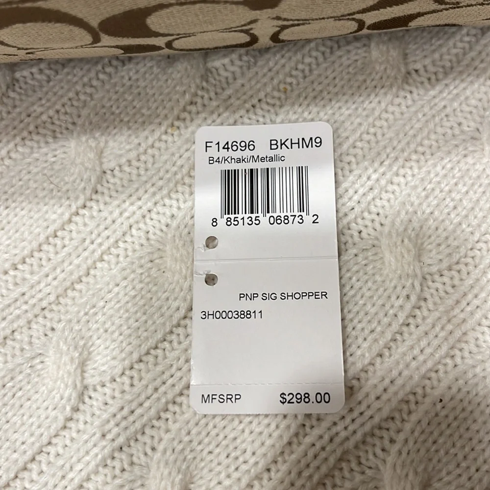 Coach Purse Signature Print/Gold